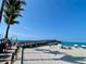 Venice Fishing Pier extending into the ocean, with beachgoers visible at 636 Lakescene Drive Dr, Venice, FL 34293