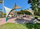 Modern park seating with shade sails at 636 Lakescene Drive Dr, Venice, FL 34293