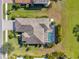 Bird's eye view of single Gathering home with pool at 7817 Passionflower Dr, Sarasota, FL 34241