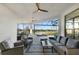 Spacious covered patio furniture with a view at 9020 Artisan Way, Sarasota, FL 34240