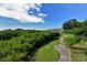 Scenic walkway through lush greenery at 919 Waterside Ln, Bradenton, FL 34209