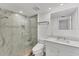 Modern bathroom with walk-in shower and vanity at 100 Sands Point Rd # 323, Longboat Key, FL 34228