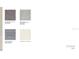 Image displays carpet, tile, and cabinet samples for the townhome at 15052 Cuzcorro Ct, Nokomis, FL 34275
