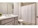 Clean bathroom with shower/tub combo and vanity at 204 Villoresi Blvd, Nokomis, FL 34275