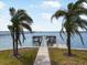 Private dock with walkway and waterfront view at 2107 Palma Sola Blvd # 27, Bradenton, FL 34209