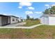 Large backyard with shed and patio at 240 Algiers Dr, Venice, FL 34293