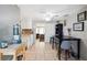 Kitchen with a breakfast nook and view into living area at 2912 Bayshore Gardens Pkwy, Bradenton, FL 34207