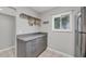 Gray kitchen cabinets and countertops, additional counter space with storage at 3500 Beneva Rd # 303, Sarasota, FL 34232