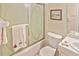 Updated bathroom with a shower/tub, single sink and linen closet at 365 Three Lakes Ln # G, Venice, FL 34285