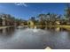Serene lake view with two fountains and lush landscaping at 425 30Th W Ave # C206, Bradenton, FL 34205