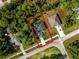 Aerial view showing home's location in a residential neighborhood at 4497 N Salford Blvd, North Port, FL 34286
