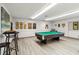 Recreation room featuring a billiard table and trophy display at 4534 Fern Dr, Bradenton, FL 34208