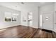 Bright dining room with hardwood floors and a chandelier at 4534 Fern Dr, Bradenton, FL 34208