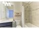 Bathroom with tub, shower, and granite countertop at 6739 Haverhill Ct, Lakewood Ranch, FL 34202