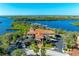 Aerial view of community clubhouse and marina at 9711 Sea Turtle Ter # 102, Bradenton, FL 34212