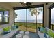 Spacious screened balcony overlooking the water, complete with seating at 1030 Tidewater Shores Loop # 306, Bradenton, FL 34208