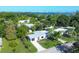 Aerial view of a charming house with a modern design, showcasing its landscaping and location at 104 24Th Ne St, Bradenton, FL 34208