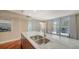 Modern kitchen with double sink and marble countertops at 1111 N Gulfstream Ave # 4E, Sarasota, FL 34236