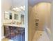 Double vanity, granite countertop, and large walk-in shower at 12031 Longview Lake Cir, Bradenton, FL 34211