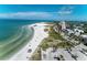 Aerial view of Lido Beach showcasing white sand and calm water at 129 Tyler Dr # 101, Sarasota, FL 34236