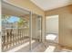 Balcony with view and access to living area at 129 Tyler Dr # 101, Sarasota, FL 34236