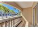 Private balcony with balustrade overlooking the community at 129 Tyler Dr # 101, Sarasota, FL 34236