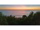 Ocean view of sunset through lush vegetation at 129 Woodland Pl, Osprey, FL 34229