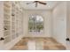 Spacious office with built-in shelving and window with shutters at 1389 Tangier Way, Sarasota, FL 34239