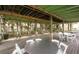 Open-air community room with tables and chairs at 1603 Gulf N Dr # 27, Bradenton Beach, FL 34217