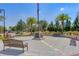 Memorial plaza with benches and a flagpole, honoring military branches at 17819 Eastbrook Ter, Lakewood Ranch, FL 34202