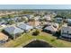 Aerial view of single Gathering home with pool and screened lanai at 1848 Scarlett Ave, North Port, FL 34289