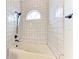 Bathroom with a walk-in shower and a soaking tub at 3524 Walker Is, Bradenton, FL 34208