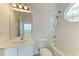 Clean bathroom with a bathtub, shower, and vanity at 3524 Walker Is, Bradenton, FL 34208