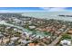 Aerial view of waterfront home and neighborhood at 3532 Flamingo Ave, Sarasota, FL 34242