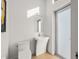 Stylish powder room with contemporary sink at 3638 San Remo Ter, Sarasota, FL 34239