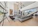 Modern living room with hardwood floors and water views at 3638 San Remo Ter, Sarasota, FL 34239