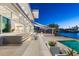 Spacious patio with water views and seating at 3638 San Remo Ter, Sarasota, FL 34239