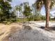 Landscaped garden area with various plants and a unique rock feature at 3972 Titan St, North Port, FL 34286