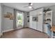 Bedroom with built-in murphy bed and desk at 4310 Zenith Rd, Venice, FL 34293