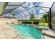 Enclosed pool and spa with water features at 5023 Tobermory Way, Bradenton, FL 34211