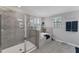 Bathroom with large shower and soaking tub at 520 Mimosa Ct, Bradenton, FL 34212