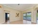 Dining room with view of pool and access to patio at 5318 88Th E St, Bradenton, FL 34211