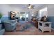 Relaxing living room with leather sofa and access to patio at 804 Buttonwood Dr, Bradenton, FL 34208