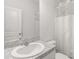 Simple bathroom with a single sink and shower at 10435 Ladybug Cv, Parrish, FL 34219