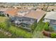 House with pool and screened enclosure, aerial view at 20296 Bandera Pl, Venice, FL 34293