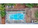 Overhead view of the pool and surrounding patio at 2264 Floyd St, Sarasota, FL 34239