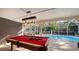Covered patio with pool table overlooking the pool at 2264 Floyd St, Sarasota, FL 34239