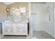 Bathroom with double vanity and a walk-in shower at 320 29Th Nw St, Bradenton, FL 34205