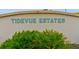 Tidevue Estates community entrance sign with landscaping at 4531 13Th E St, Ellenton, FL 34222