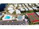 Community overview featuring pool, shuffleboard, and tennis courts at 4726 Independence Dr # 4726, Bradenton, FL 34210